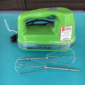 EUC Cuisinart HM-50C 5 Speed Hand Mixer- green